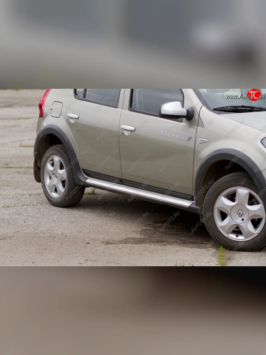 Молдинги дверей RA (узкие, комплект)  Renault Sandero (2009-2014) 1 (Поверхность шагрень)  в Воронеже Воронежской области