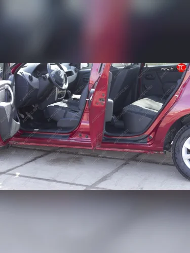 Накладки порожков салона RA (Комплект (передние+задние)) Renault Sandero  1 (2009-2014)