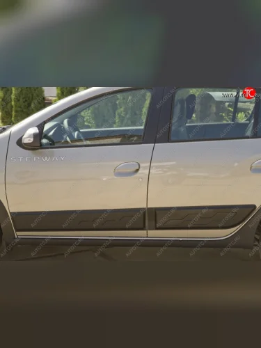 Молдинги дверей RA (комплект) (Поверхность глянец (под окраску)) Renault Sandero  2 - Sandero Stepway  2