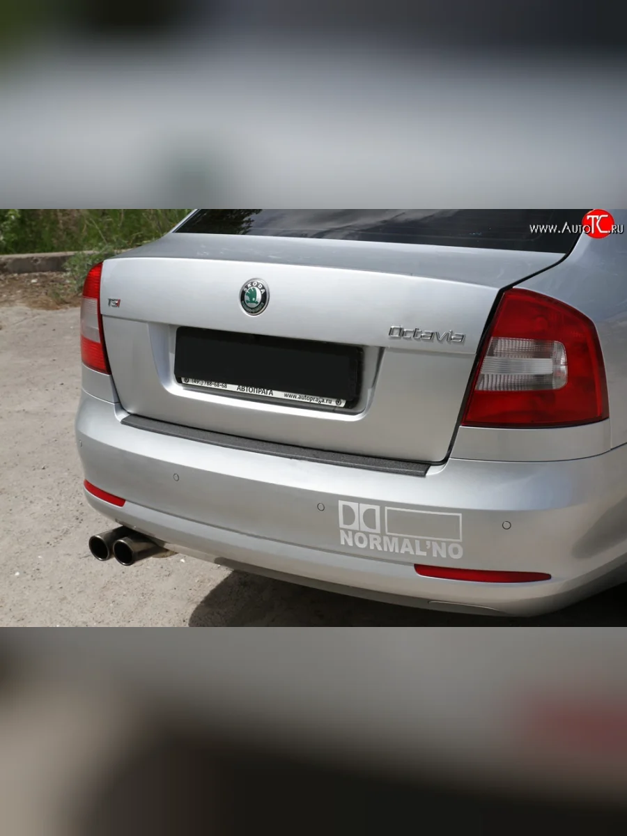 Накладка защитная на задний бампер RA  Skoda Octavia (2008-2013) A5  в Самаре Самарской области
