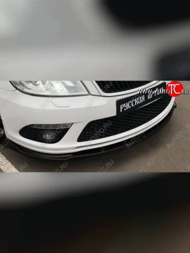 Накладка на передний бампер RA Skoda Octavia  A5 (2008-2013) лифтбэк рестайлинг, рестайлинг универсал
