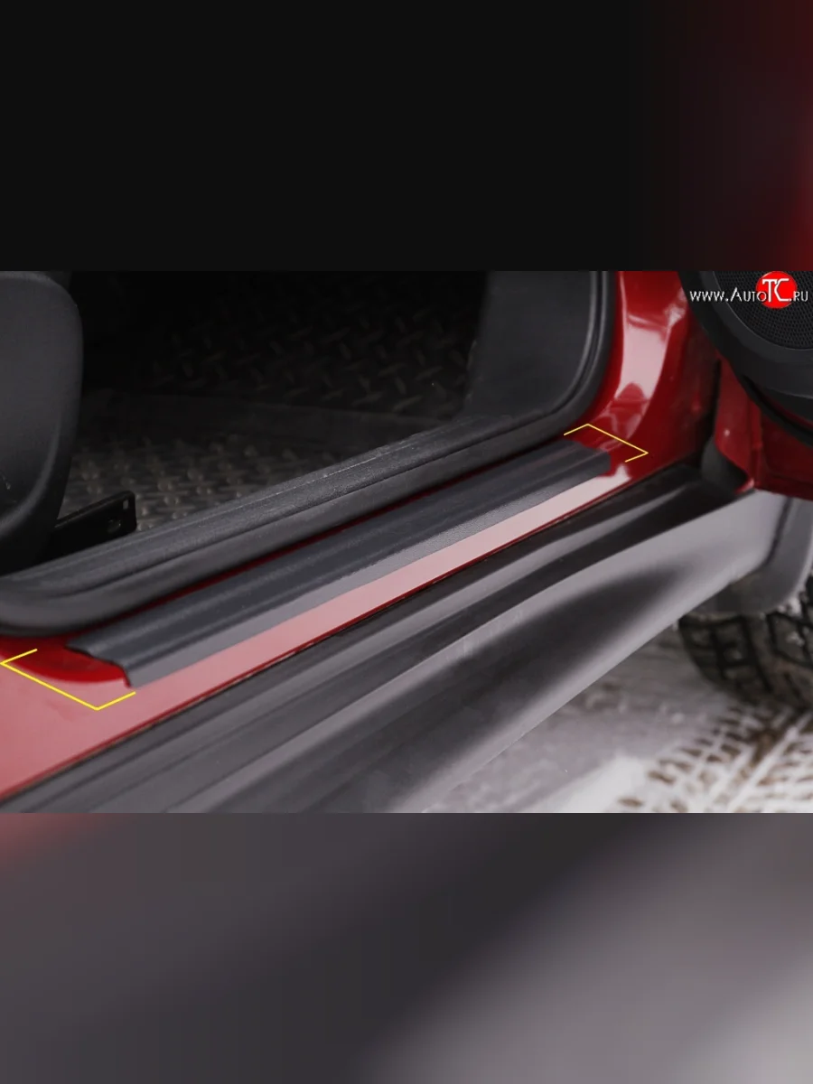 Накладки порожков салона RA SSANGYONG Actyon 1 (2006-2010) (Комплект на 4 двери)  в Перми Пермском крае