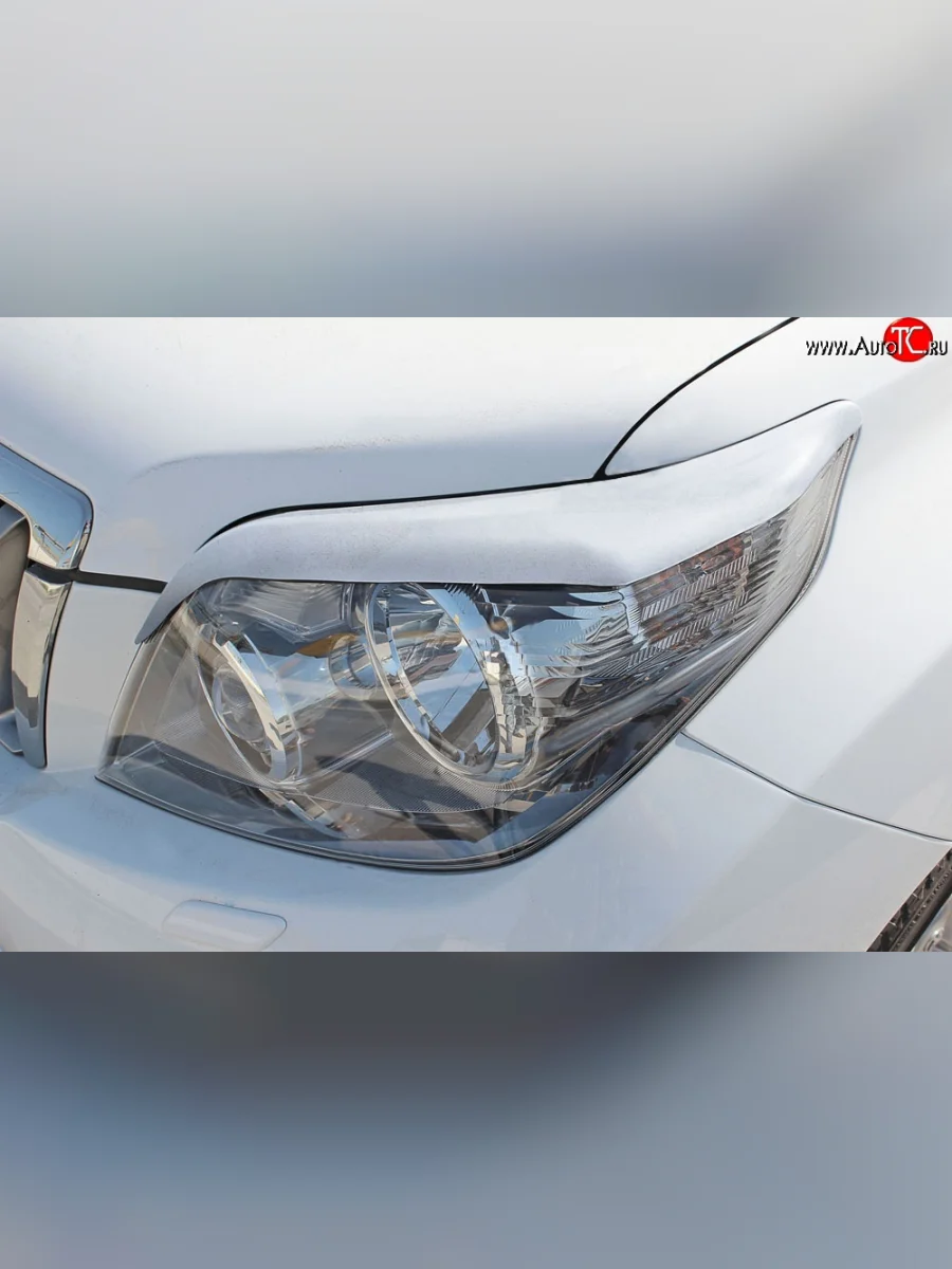 Реснички RA на фары Toyota Land Cruiser Prado J150 дорестайлинг (2009-2013) (Неокрашенные)  в Самаре Самарской области