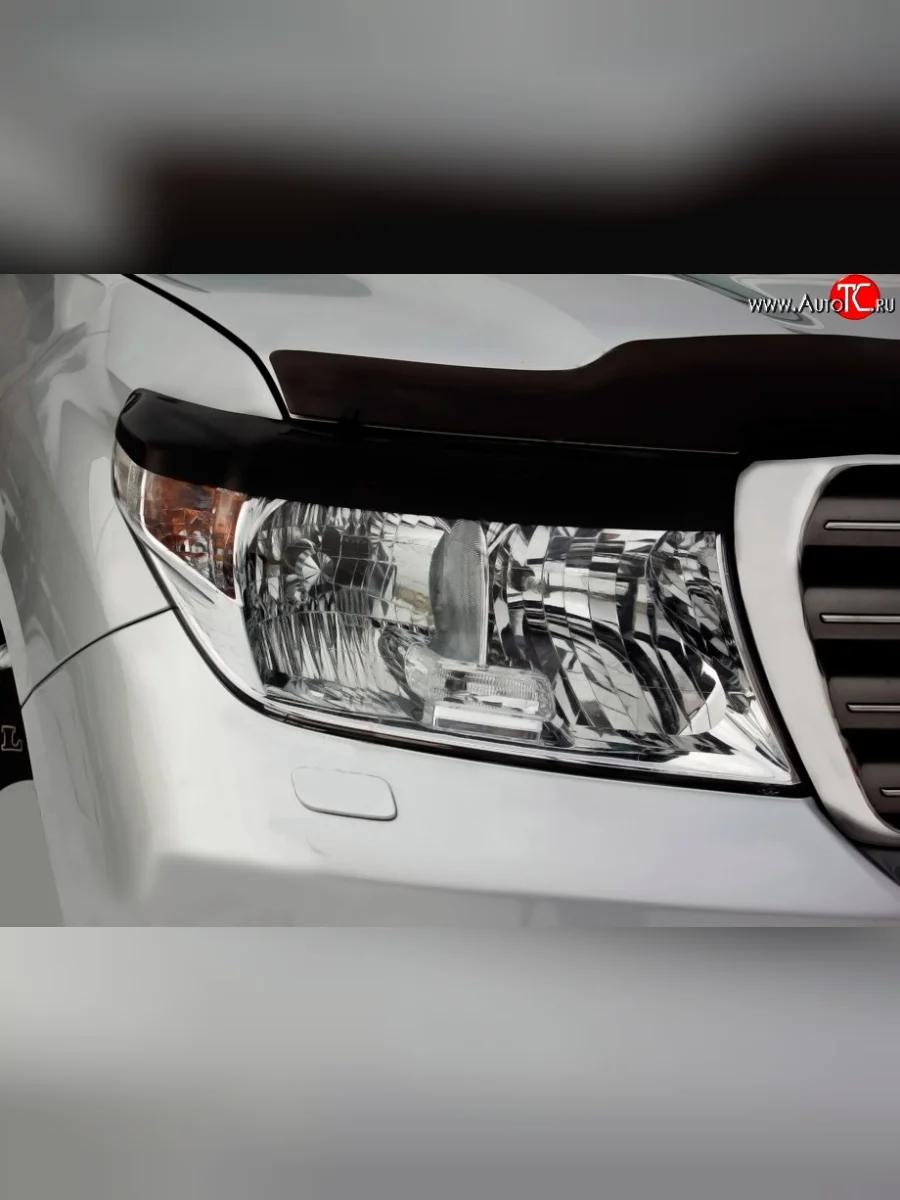 Реснички на фары RA Toyota Land Cruiser 200 дорестайлинг (2007-2012) (Неокрашенные)  в Перми Пермском крае