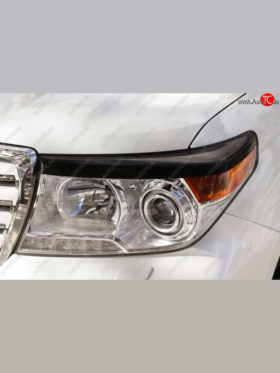 Реснички на фары RA Toyota Land Cruiser 200 1-ый рестайлинг (2012-2015) (Неокрашенные)  в Керчи Республика Крым