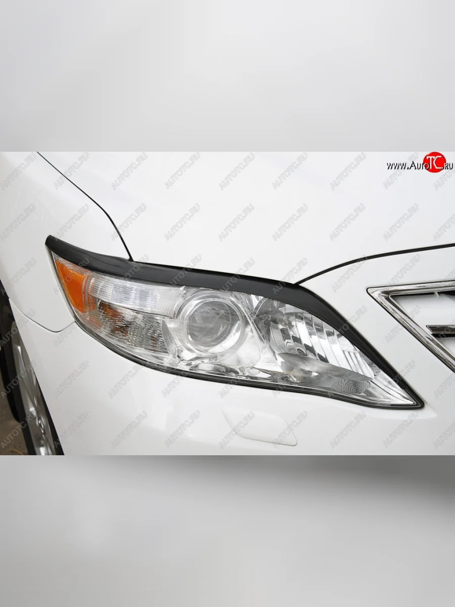 Реснички на фары (рестайлинг) RA Toyota Camry XV40 рестайлинг (2009-2011) (Неокрашенные)  в Перми Пермском крае