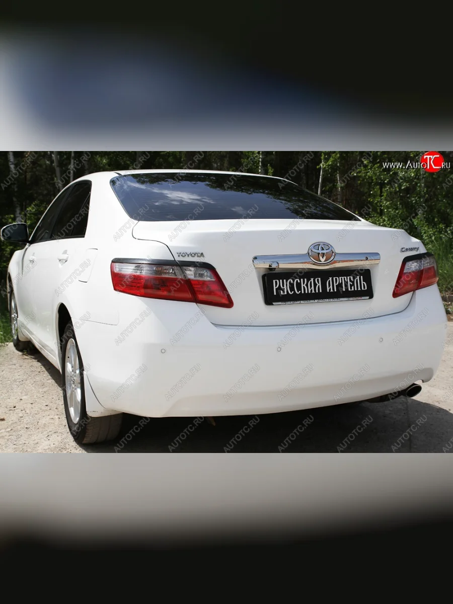 Реснички на фонари (рестайлинг) RA Toyota Camry XV40 рестайлинг (2009-2011) (Неокрашенные)  в Перми Пермском крае