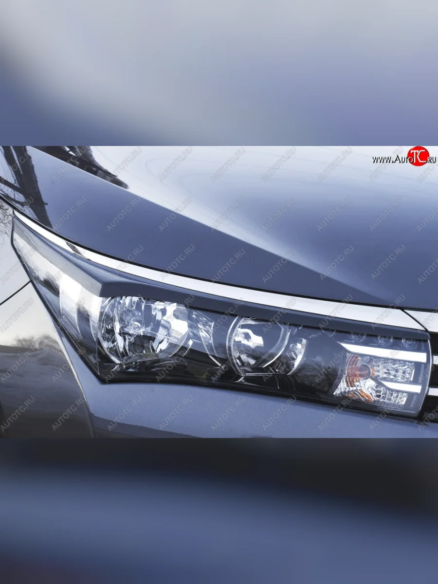 Реснички на фары RA Toyota Corolla E180 дорестайлинг (2013-2016) (Неокрашенные)  в Самаре Самарской области