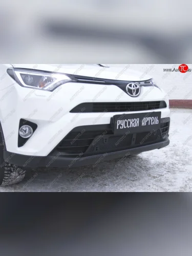 Защитная сетка решетки переднего бампера РА Toyota RAV4  XA40 (2015-2019) 5 дв. рестайлинг