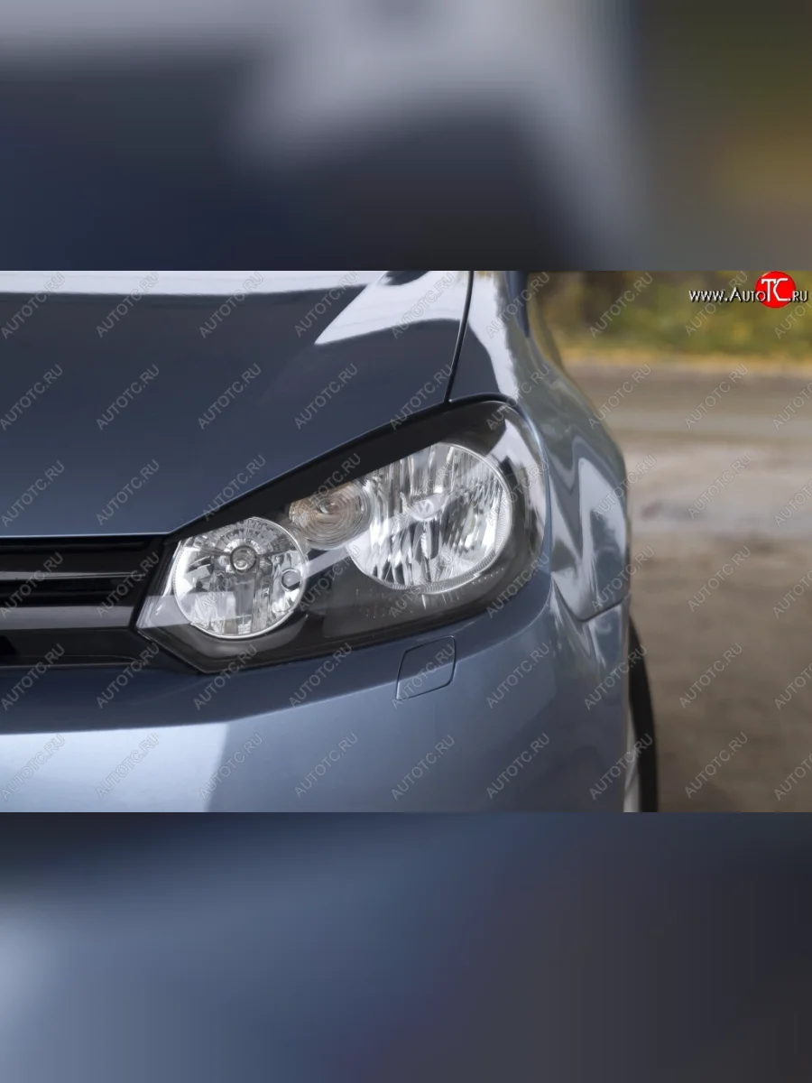 Реснички на фары RA Volkswagen Golf 6 Mk6 хэтчбэк 5 дв. (2008-2014) (Неокрашенные)  в Самаре Самарской области