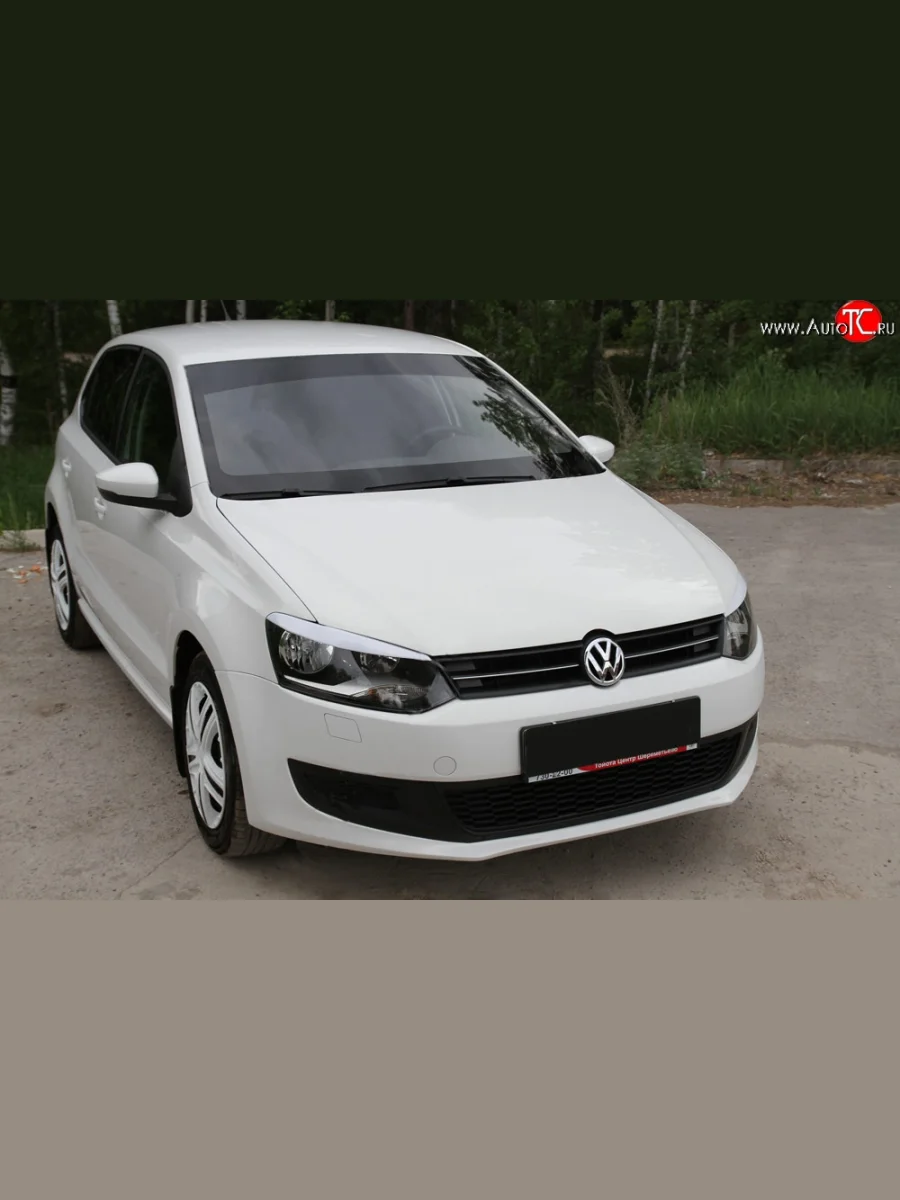 Реснички RA на фары Volkswagen Polo Mk5 6R,6C,61 седан дорестайлинг (2009-2015) (Неокрашенные)  в Самаре Самарской области