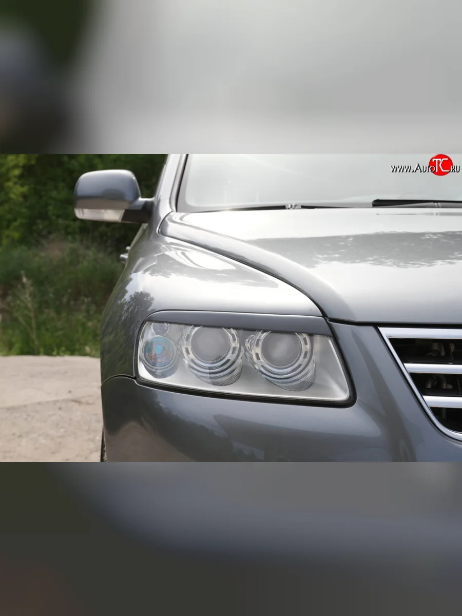Реснички на фары RA Volkswagen Touareg 1 GP дорестайлинг (2002-2007) (Неокрашенные)  в Самаре Самарской области