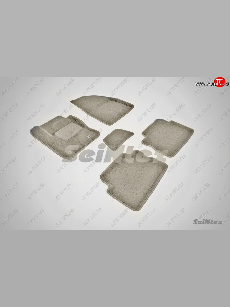 Износостойкие коврики в салон 3D FORD KUGA бежевые (компл) Ford Kuga 2 дорестайлинг (2013-2016)  в Самаре Самарской области