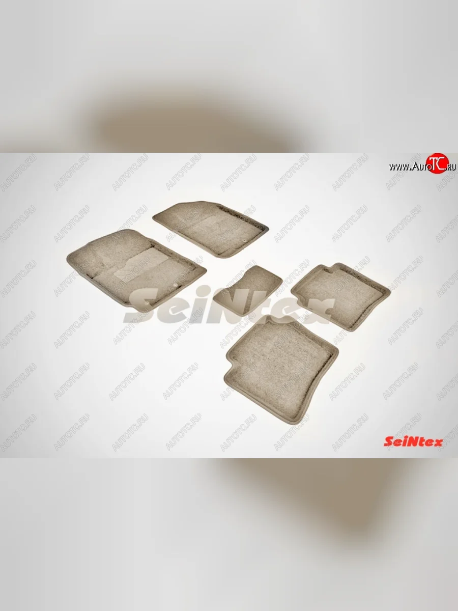Износостойкие коврики в салон 3D HYUNDAI SOLARIS бежевые (компл) Hyundai Solaris RBr седан рестайлинг (2014-2017)  с доставкой в г. Керчь