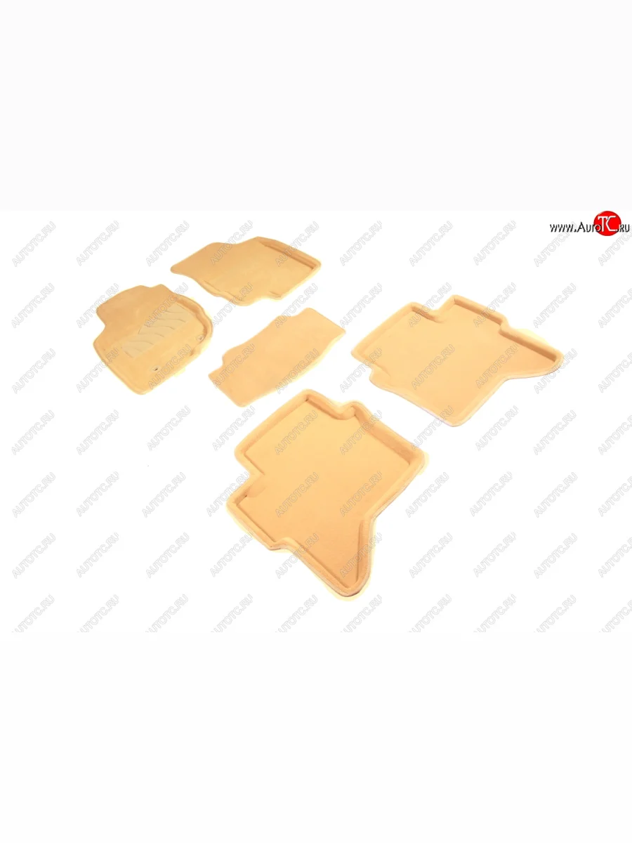 Комплект ковриков в салон Seintex 3D (текстиль)  Toyota Hilux (2011-2016) AN20,AN30 (бежевый)  в Самаре Самарской области