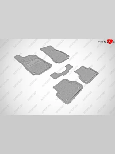 Износостойкие коврики в салон 3D AUDI A4(B9) серые (компл) Audi A4  B9 (2016-2020) дорестайлинг,седан