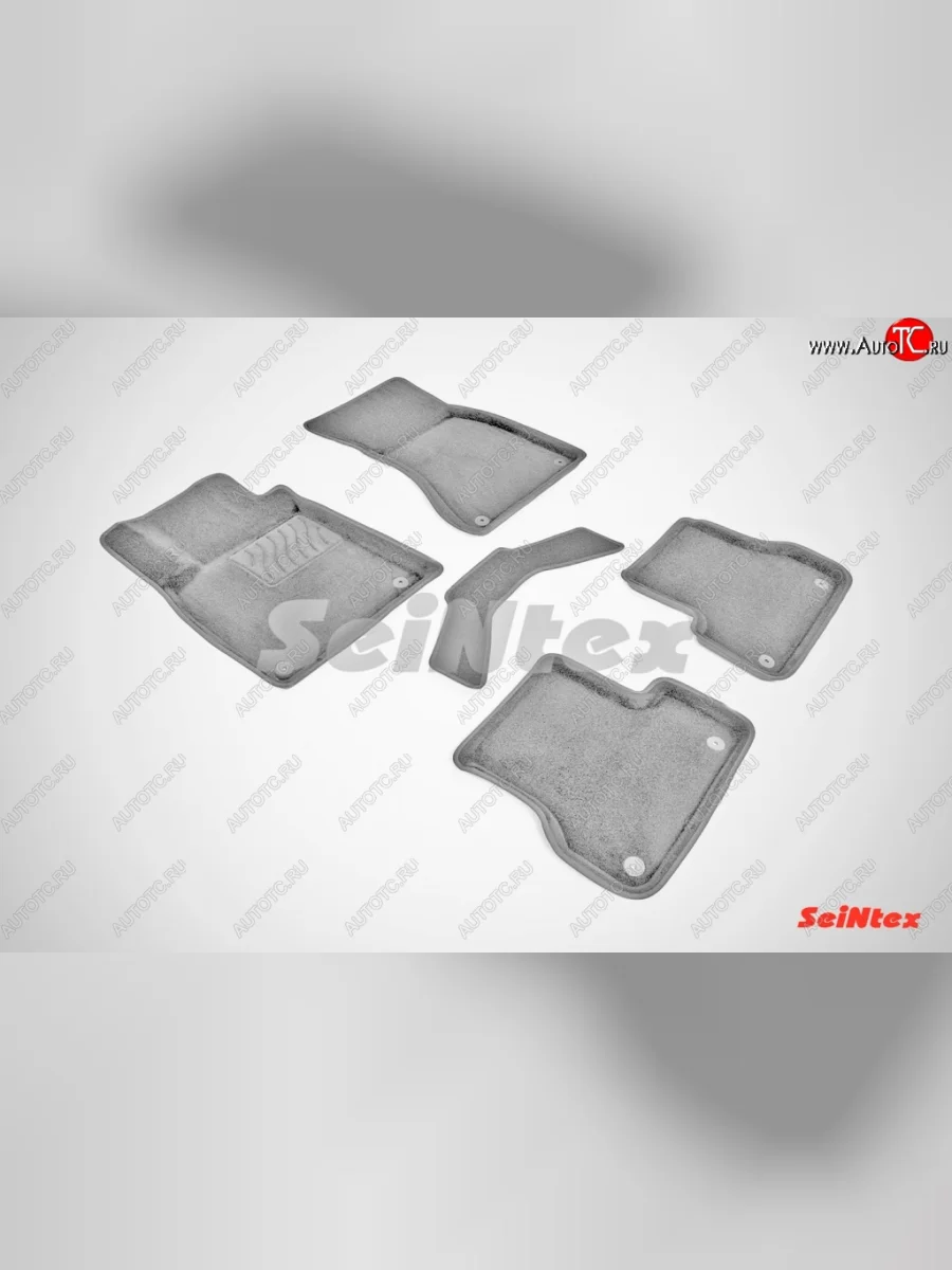 Износостойкие коврики в салон SeiNtex Premium 3D 4 шт. (ворсовые, серые) Audi A6 C7 дорестайлинг, универсал (2010-2014)  с доставкой в г. Керчь