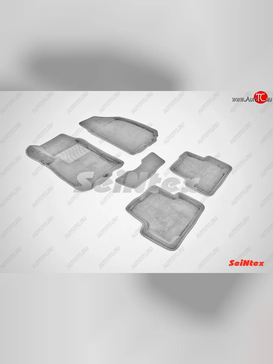 Износостойкие коврики в салон SeiNtex Premium 3D 4 шт. (ворсовые, черные) Chevrolet Aveo T300 хэтчбек (2011-2015)  в Керчи Республика Крым