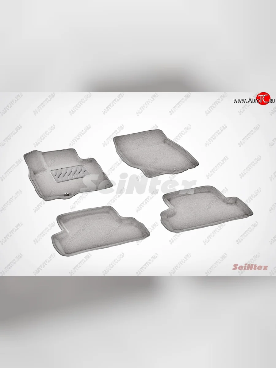 Износостойкие коврики в салон SeiNtex Premium 3D 4 шт. (ворсовые, серые) INFINITI EX35 J50 (2007-2013)  в Перми Пермском крае