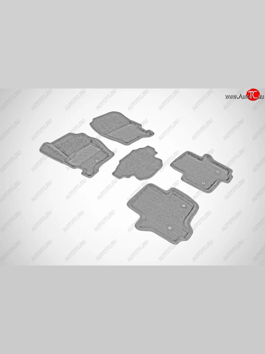 Износостойкие коврики в салон SeiNtex Premium 3D 4 шт. (ворсовые, серые) Land Rover Discovery 3 L319 (2004-2009)  в Керчи Республика Крым