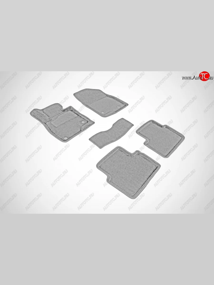 Износостойкие коврики в салон SeiNtex Premium 3D 4 шт. (ворсовые, серые) Mazda 3/Axela BM дорестайлинг, хэтчбэк (2013-2016)  в Керчи Республика Крым