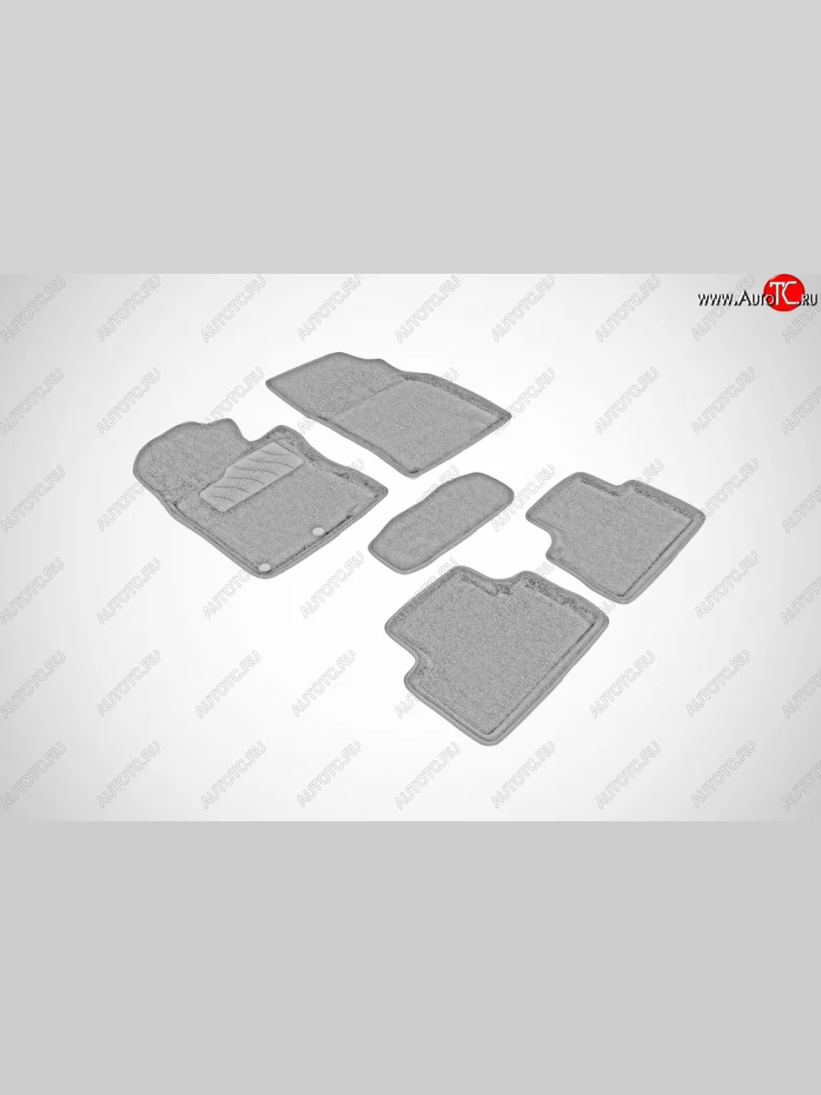 Износостойкие коврики в салон SeiNtex Premium 3D 4 шт. (ворсовые, серые) Nissan Qashqai 2 J11 рестайлинг (2017-2022)  в Керчи Республика Крым
