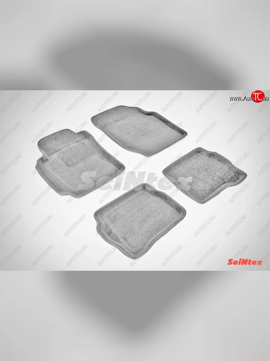 Износостойкие коврики в салон 3D NISSAN ALMERA CL серые (компл) Nissan Almera Classic B10 седан (2006-2013)