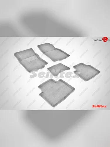 Износостойкие коврики в салон 3D NISSAN X-TRAIL Т-32 серые (компл) Nissan X-trail 3 T32 дорестайлинг (2013-2018)