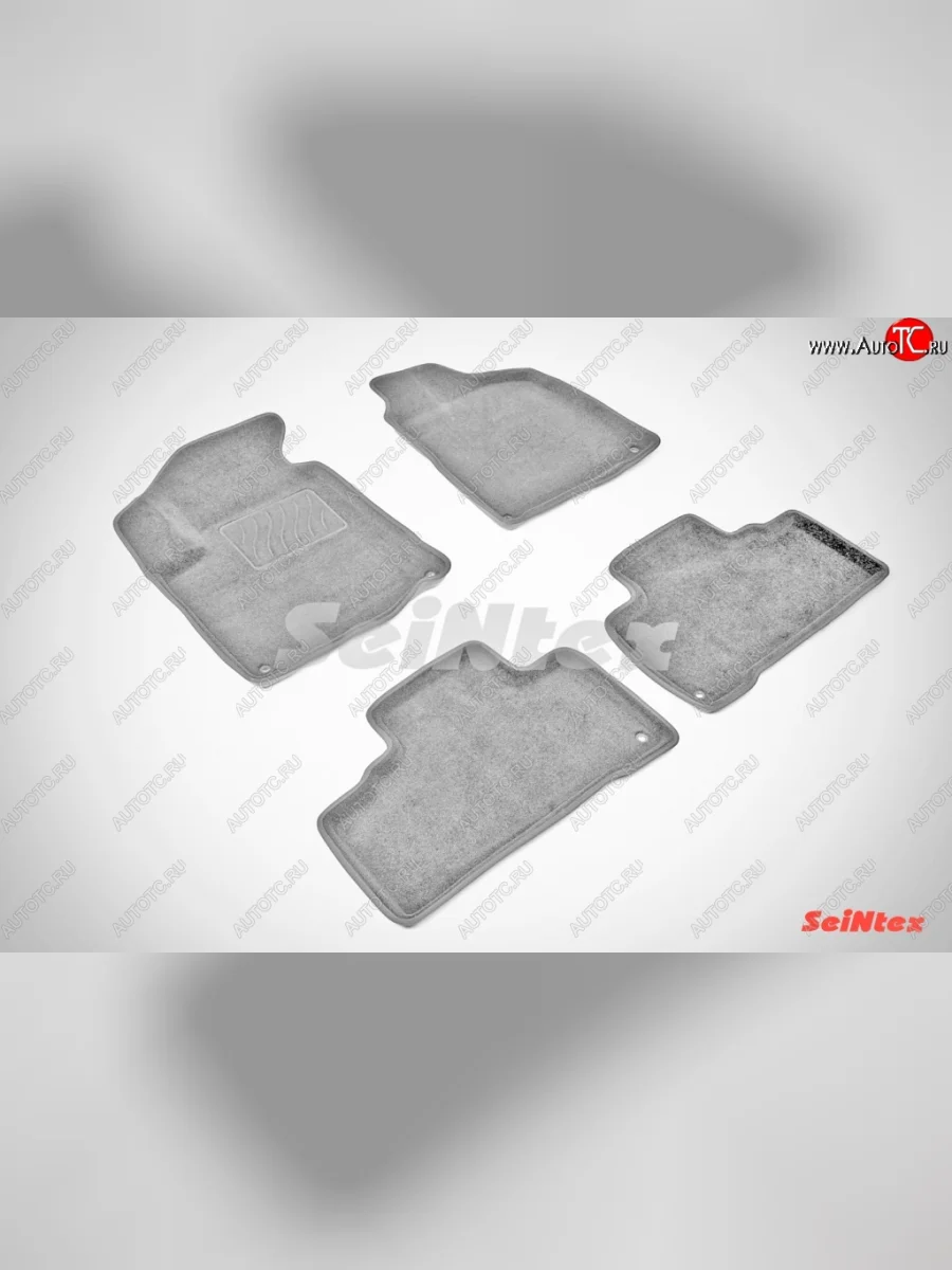 Износостойкие коврики в салон SeiNtex Premium 3D 4 шт. (ворсовые, серые) SSANGYONG Actyon дорестайлинг (2010-2013)  в Керчи Республика Крым