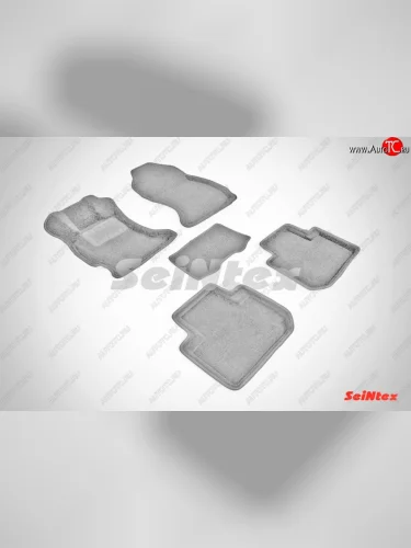 Износостойкие коврики в салон SeiNtex Premium 3D 4 шт. (ворсовые, серые) Subaru Forester SJ дорестайлинг (2012-2016)
