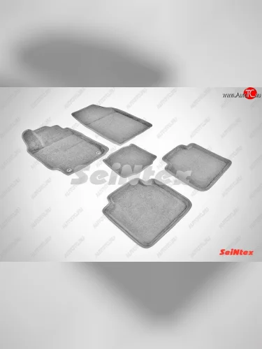 Износостойкие коврики в салон SeiNtex Premium 3D 4 шт. (ворсовые, серые) Toyota Camry  V40 (1994-1998)