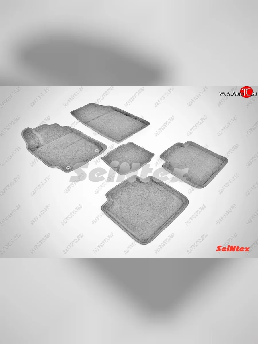 Износостойкие коврики в салон SeiNtex Premium 3D 4 шт. (ворсовые, серые)  Toyota Camry (1994-1998) V40  в Керчи Республика Крым