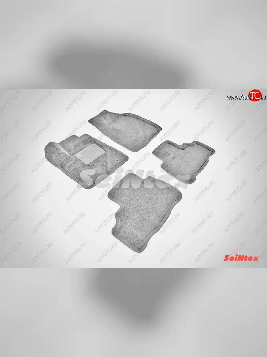 Износостойкие коврики в салон SeiNtex Premium 3D 4 шт. (ворсовые, серые) Toyota Highlander XU50 дорестайлинг (2013-2017)  в Перми Пермском крае