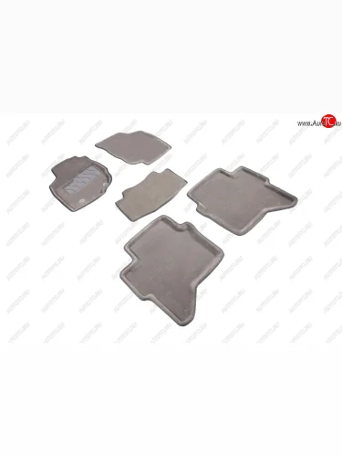 Комплект ковриков салона Seintex 3D (текстиль) (серый) Toyota Hilux AN20,AN30  2-ой рестайлинг (2011-2016)