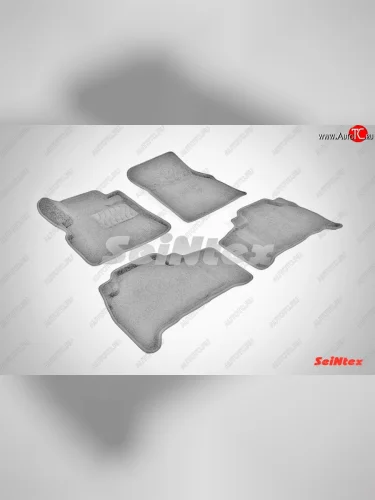 Износостойкие коврики в салон SeiNtex Premium 3D 4 шт. (ворсовые, серые) Toyota Land Cruiser 200 2-ой рестайлинг (2015-2021)