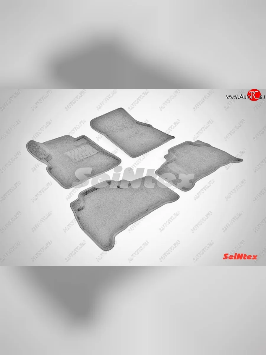 Износостойкие коврики в салон SeiNtex Premium 3D 4 шт. (ворсовые, серые) Toyota Land Cruiser 200 2-ой рестайлинг (2015-2021)  в Самаре Самарской области