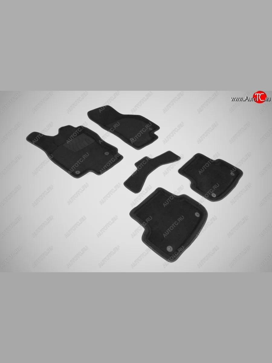 Износостойкие коврики в салон SeiNtex Premium 3D 4 шт. (ворсовые, черные) Audi A3 8VS седан дорестайлинг (2012-2016)  с доставкой в г. Керчь