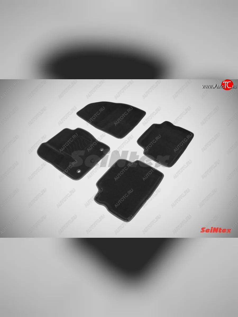 Износостойкие коврики в салон 3D FORD C-MAX черные (компл)  Ford C-max (2007-2010) Mk1  с доставкой в г. Керчь