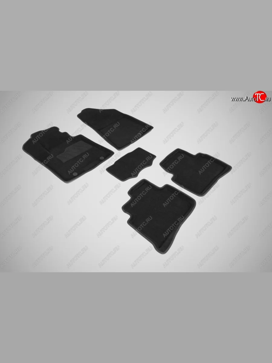 Износостойкие коврики в салон SeiNtex Premium 3D 4 шт. (ворсовые, черные) Hyundai Tucson TL дорестайлинг (2015-2018)  в Керчи Республика Крым