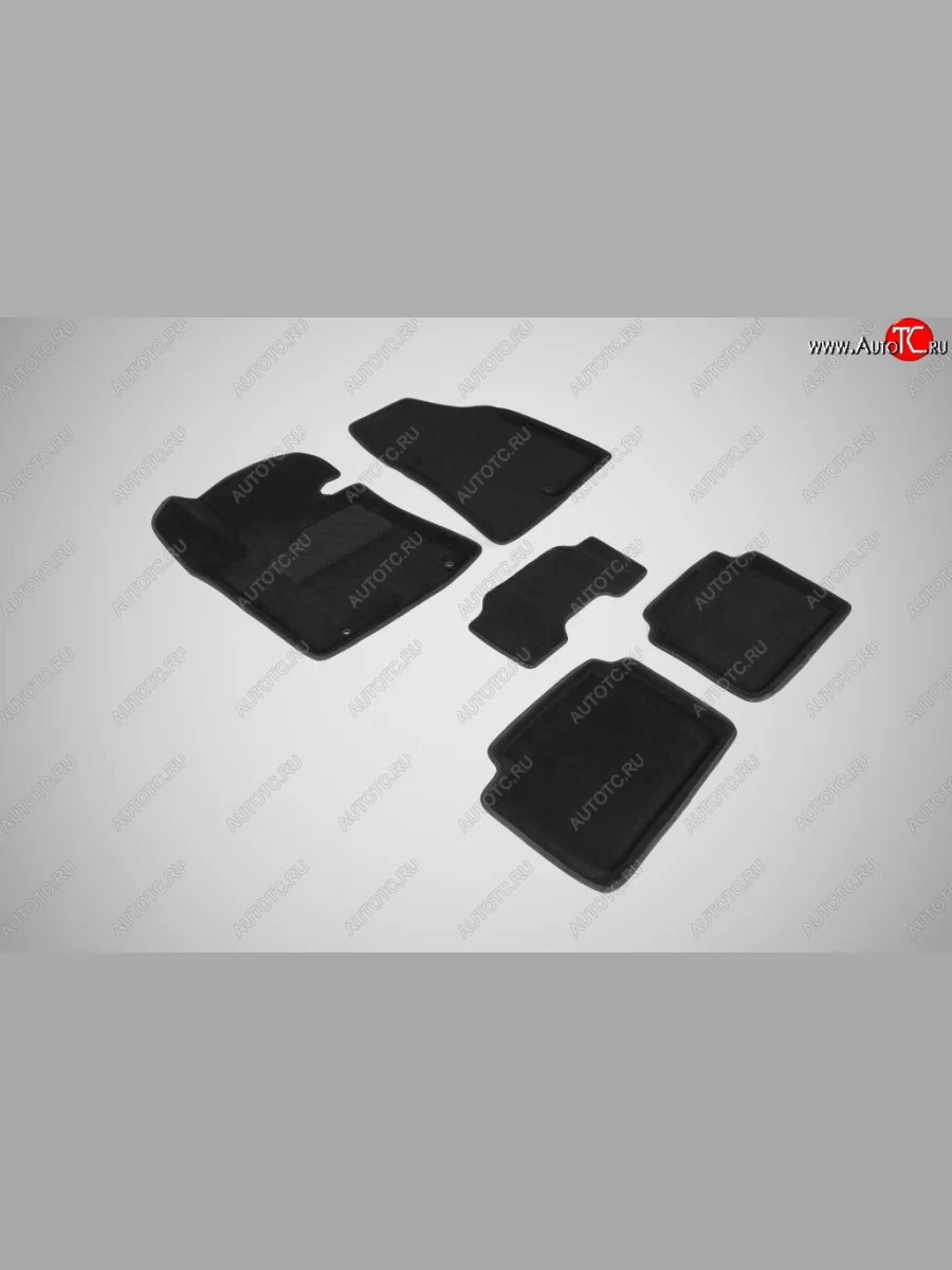Износостойкие коврики в салон SeiNtex Premium 3D 4 шт. (ворсовые, черные) Hyundai I30 2 GD дорестайлинг, хэтчбэк 5 дв. (2011-2015)  в Самаре Самарской области