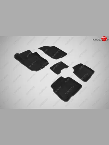 Износостойкие коврики в салон SeiNtex Premium 3D 4 шт. (ворсовые, черные) Hyundai I30 FD хэтчбек дорестайлинг (2007-2010)