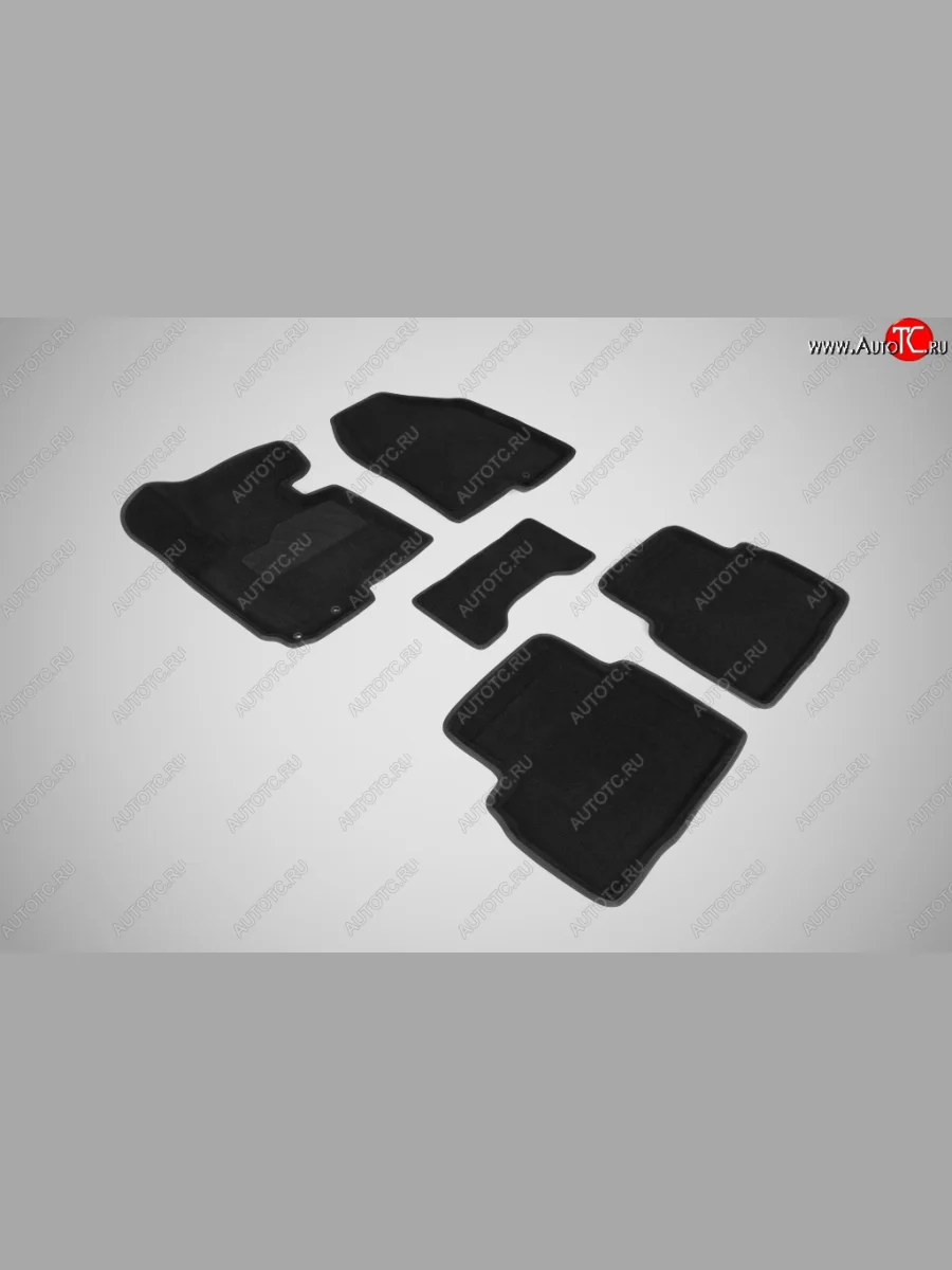Износостойкие коврики в салон SeiNtex Premium 3D 4 шт. (ворсовые, черные) Hyundai IX35 LM дорестайлинг (2009-2013)  в Керчи Республика Крым