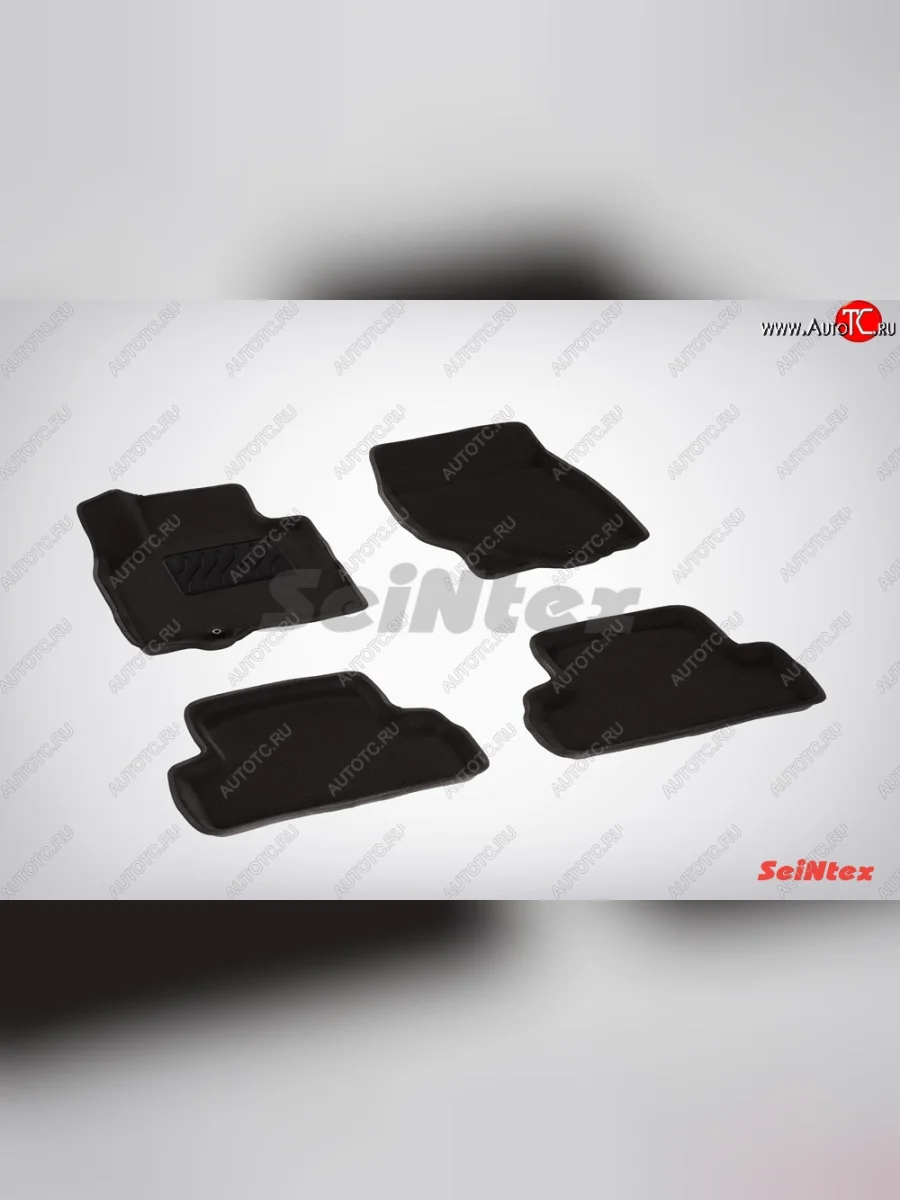 Износостойкие коврики в салон SeiNtex Premium 3D 4 шт. (ворсовые, черные) INFINITI EX35 J50 (2007-2013)  в Керчи Республика Крым