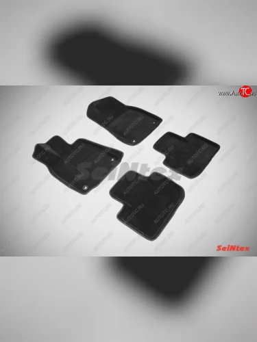 Износостойкие коврики в салон SeiNtex Premium 3D 4 шт. (ворсовые, черные) Lexus IS250 XE30 седан дорестайлинг (2013-2016)