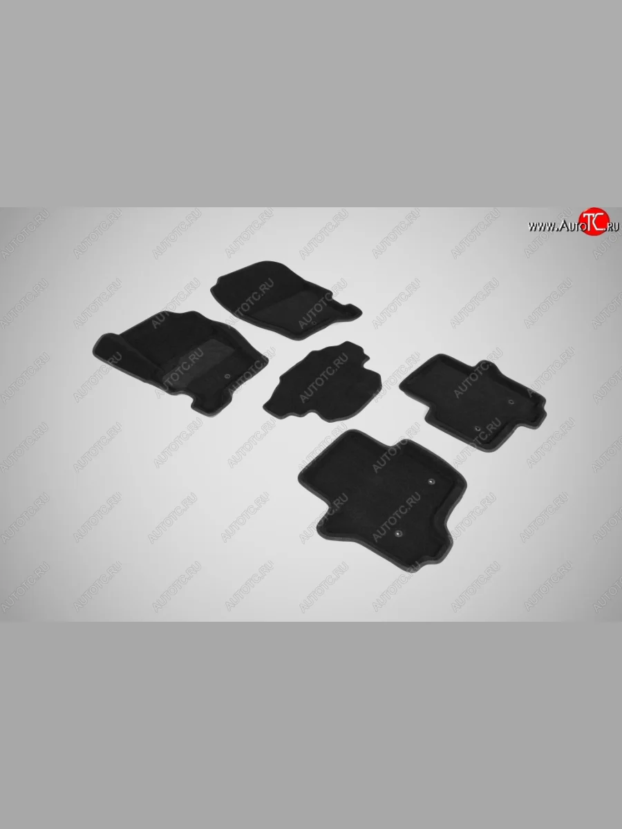 Износостойкие коврики в салон SeiNtex Premium 3D 4 шт. (ворсовые, черные) Land Rover Discovery 3 L319 (2004-2009)  в Керчи Республика Крым