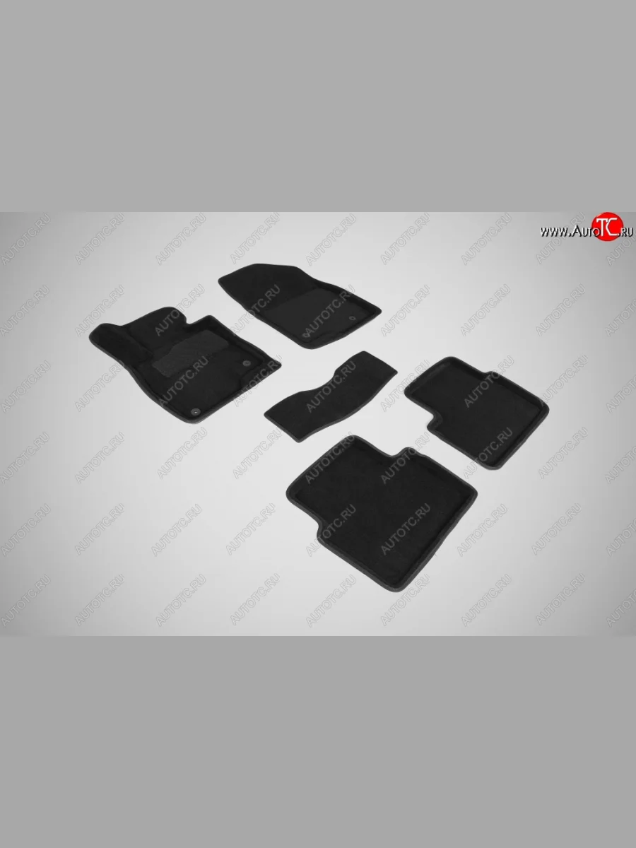 Износостойкие коврики в салон SeiNtex Premium 3D 4 шт. (ворсовые, черные) Mazda 3/Axela BM дорестайлинг, хэтчбэк (2013-2016)  в Керчи Республика Крым