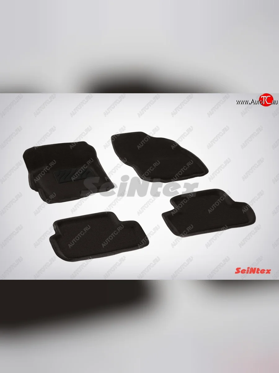 Износостойкие коврики в салон 3D MITSUBISHI LANCER X черные (компл) Mitsubishi Lancer 10 CY хэтчбэк дорестайлинг (2007-2010)  с доставкой в г. Керчь