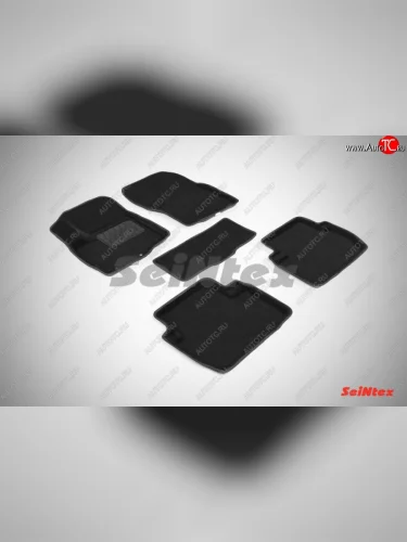 Износостойкие коврики в салон 3D Seintex (черн, компл) Mitsubishi Outlander GF дорестайлинг (2012-2014)