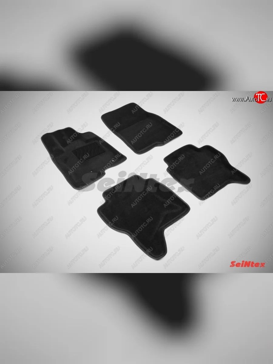 Износостойкие коврики в салон 3D MITSUBISHI PAJERO IV черные (компл) Mitsubishi Pajero 4 V80 дорестайлинг (2006-2011)  в Керчи Республика Крым