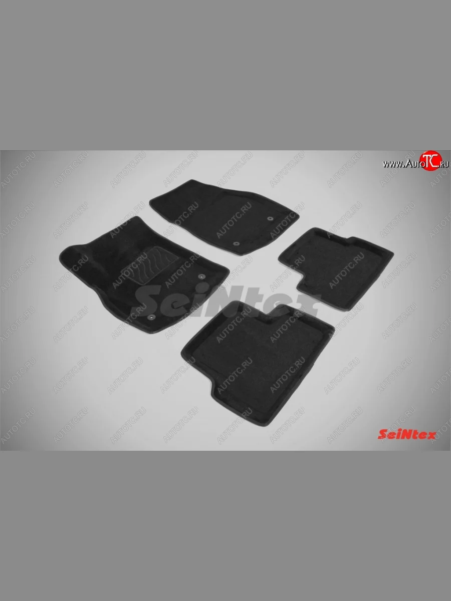 Износостойкие коврики в салон SeiNtex Premium 3D 4 шт. (ворсовые, черные) Opel Astra J хэтчбек 5 дв.  рестайлинг (2012-2017)  в Перми Пермском крае